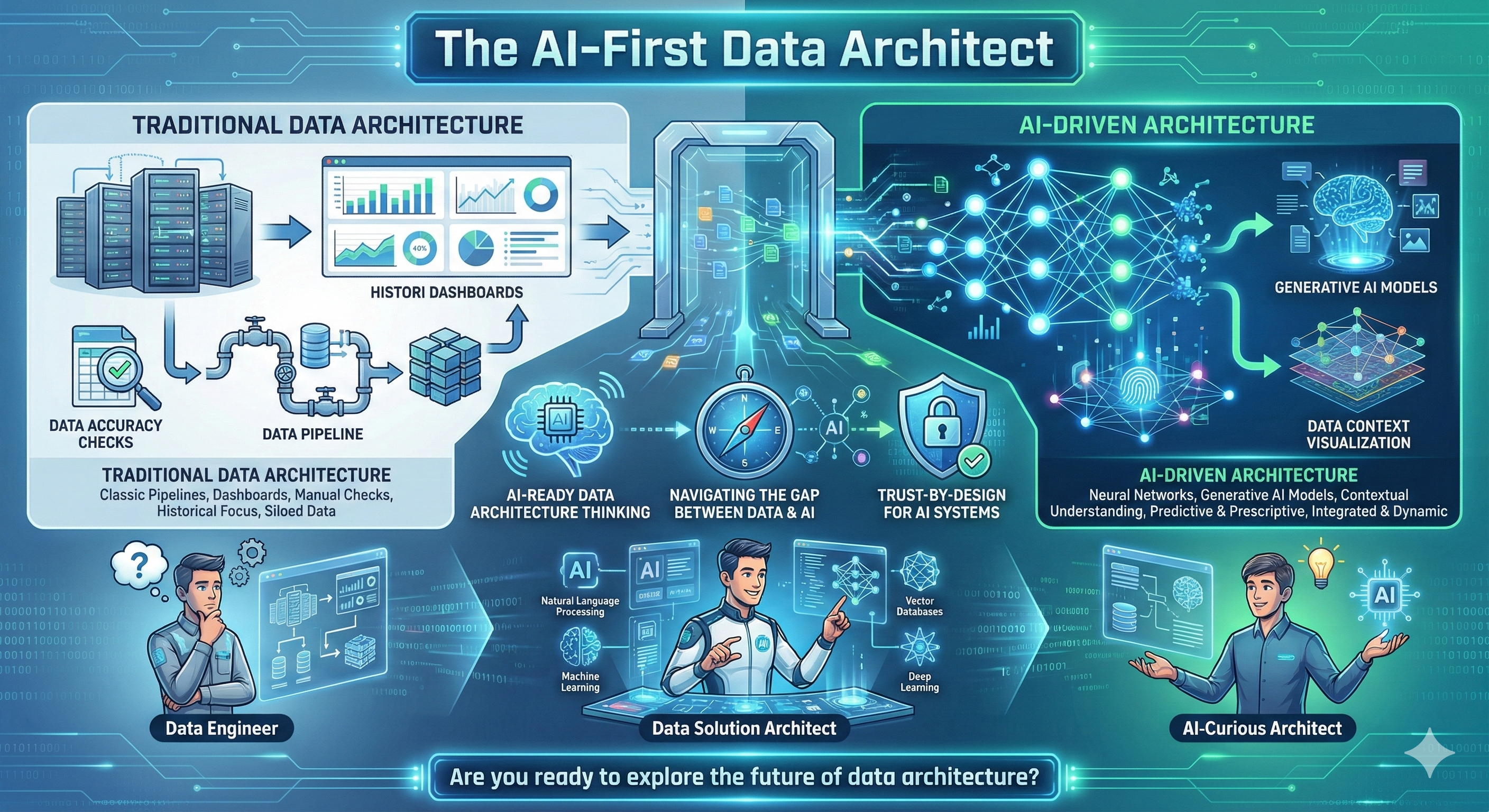 The AI-First Data Architect - Traditional vs AI-Driven Architecture
